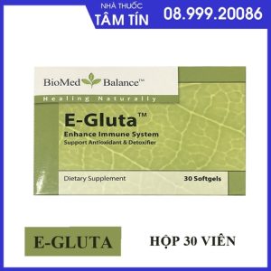 E-Gluta glutathione 500mg tăng cường khả năng miễn dịch, thải độc gan làm trắng da