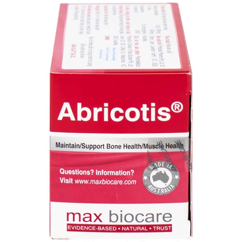 abricotis-4 Abricotis bổ sung canxi hỗ trợ sức khỏe xương, cơ bắp hộp 6 vỉ x 10 viên
