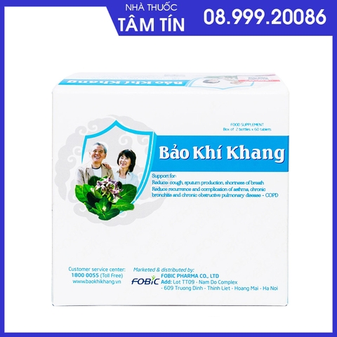 bkk-1 bảo khí khang hộp 2lọ *60viên