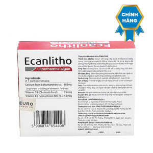 Ecanlitho bổ sung canxi hữu cơ từ tảo biển thiên nhiên