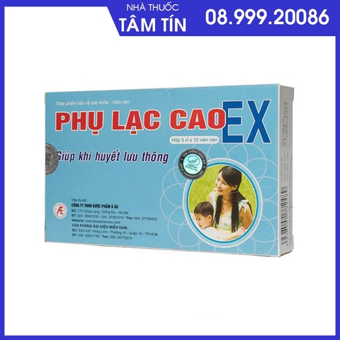 ex-1 Phụ Lạc Cao EX - Hỗ Trợ Lưu Thông Khí Huyết