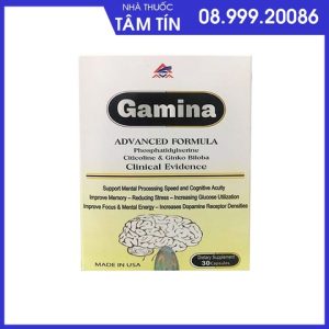 Gamina hộp 30 viên tăng cường trí nhớ, tăng tuần hoàn máu não, lưu thông khí huyết
