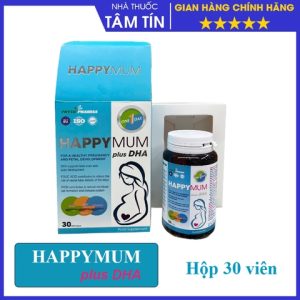 Happy Mum plus DHA hộp 30 viên bổ sung Vitamin khoáng chất và DHA cho bà bầu