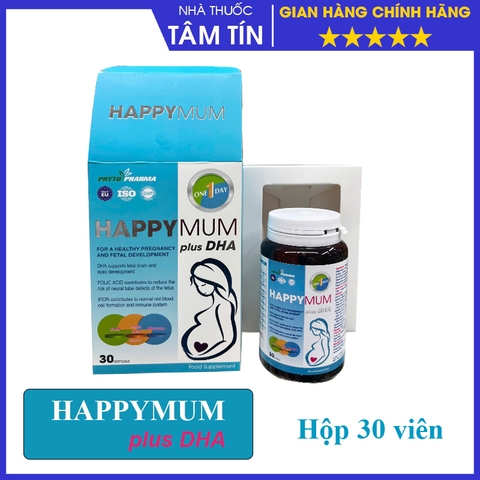 happy-mum Happy Mum plus DHA hộp 30 viên bổ sung Vitamin khoáng chất và DHA cho bà bầu
