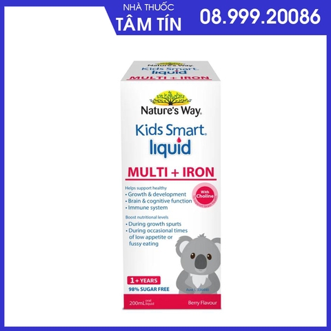 iro-1 Nature's Way Kids Smart Liquid Multi Iron - Bổ sung sắt & vi chất cho trẻ