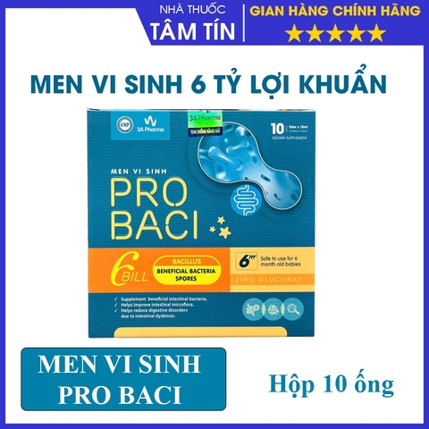 men-8b6d1ad5-4c1b-42e9-8f67-5f3b04dd74ba-1 Men vi sinh Pro Baci 6 tỷ lợi khuẩn hộp 10 ống*10 ml nâng cao sức khỏe đường tiêu hóa