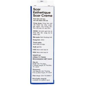Kem Bôi Rejuvaskin Scar Esthetique Silicone 10ml Hỗ Trợ Mờ Sẹo Thâm, Sẹo Rỗ, Sẹo Lõm