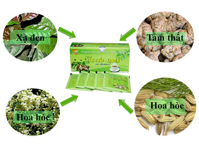 tra-tam-that-xa-den-hvqy-1 Các thành phần chính trong trà tam thất xạ đen Học Viện Quân Y