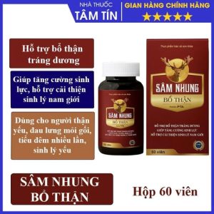 Sâm nhung bổ thận lọ 60 viên
